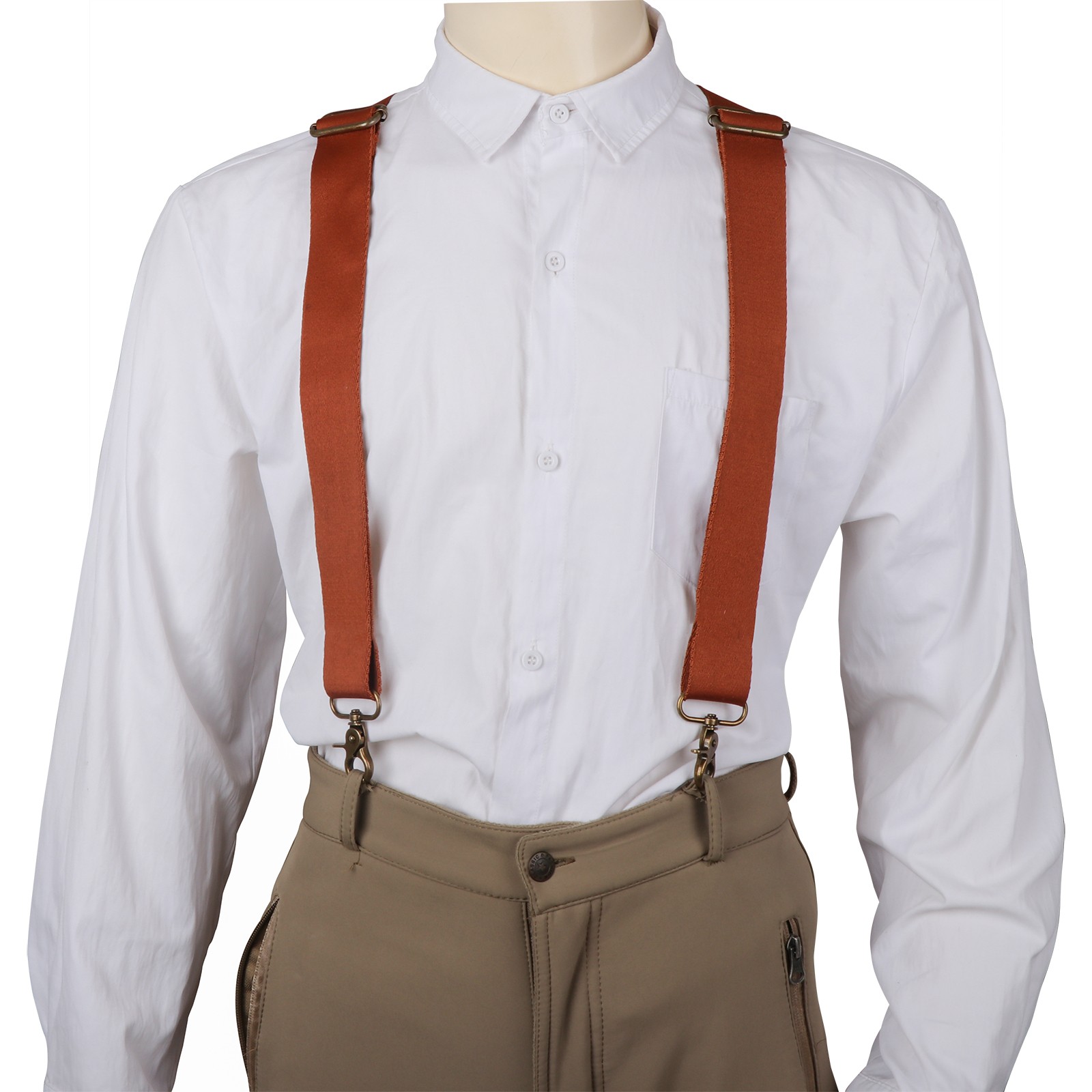Tourbon Men's Suspenders Y Back Adjustable Y-Shaped Hooks Pants Braces Nonslip