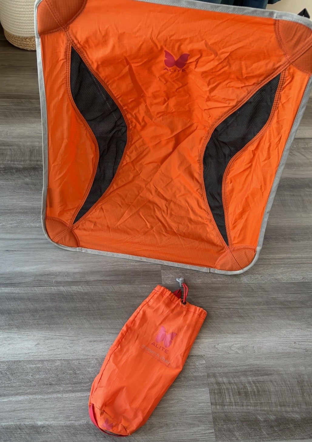 Alite Monarch Backpacking Camping Hiking Ultra Light Chair Orange Black