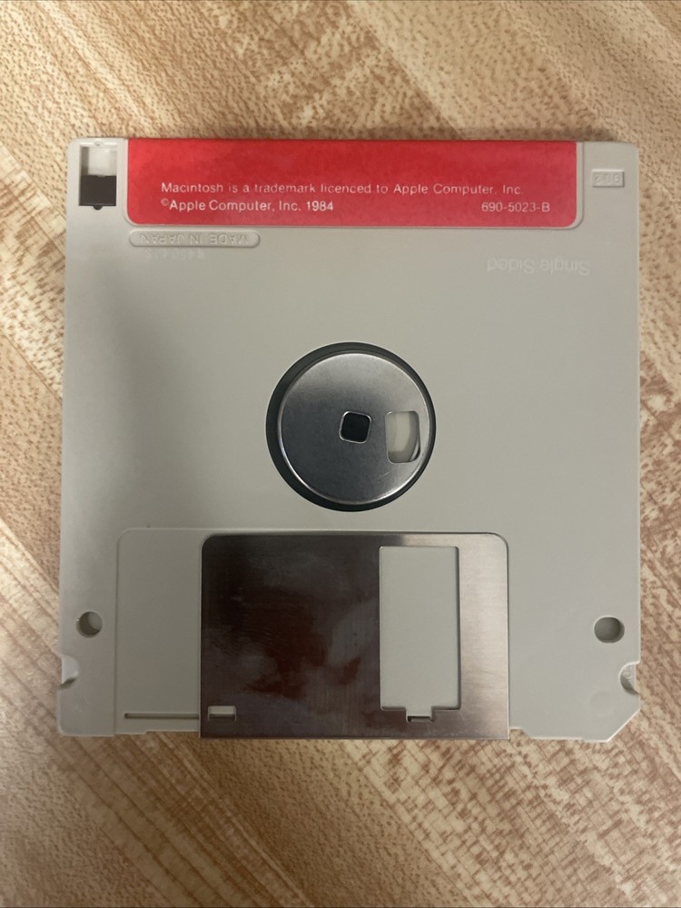 Macintosh System and MacWrite MacPaint Floppy Disk