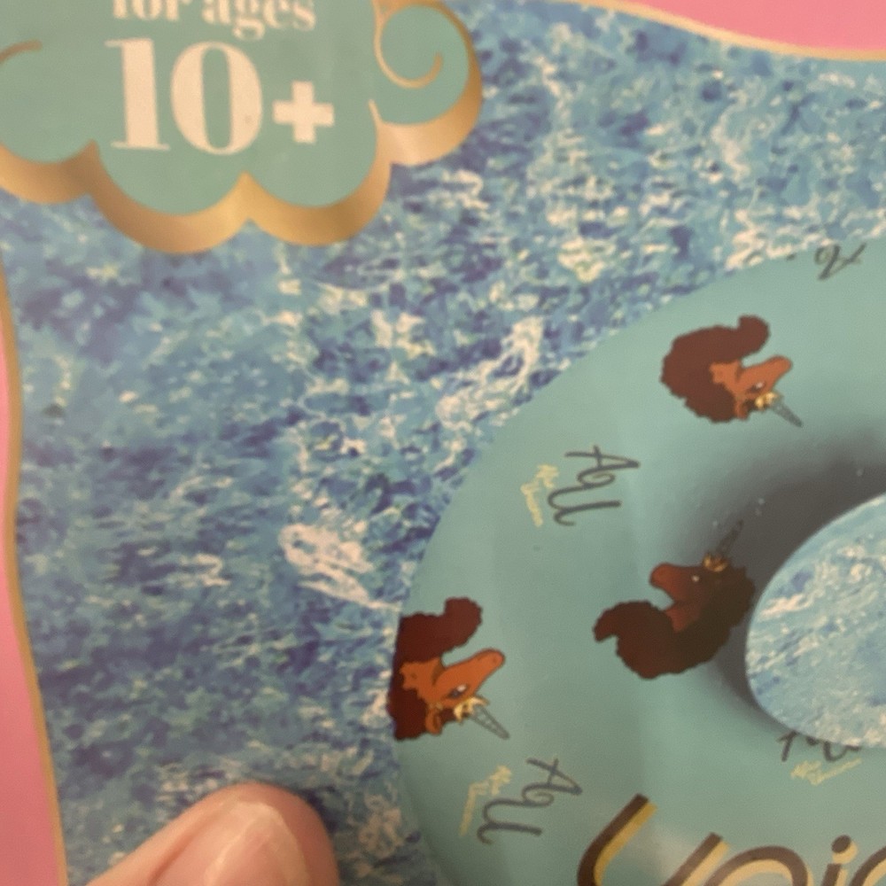 Unique Ring pool Float Afro Unicorn Blue