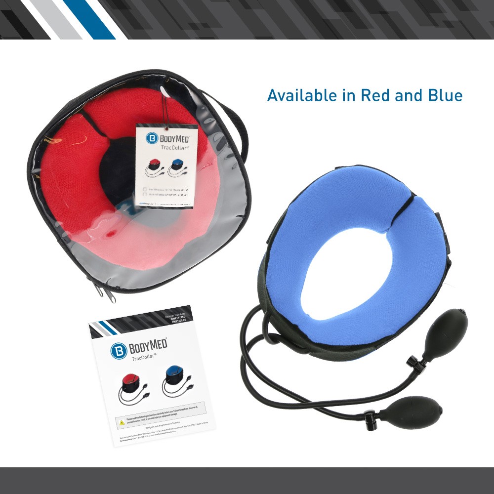 Body Sport TracCollar Cervical Neck Traction Device, Medium/Large, Fits 16” to