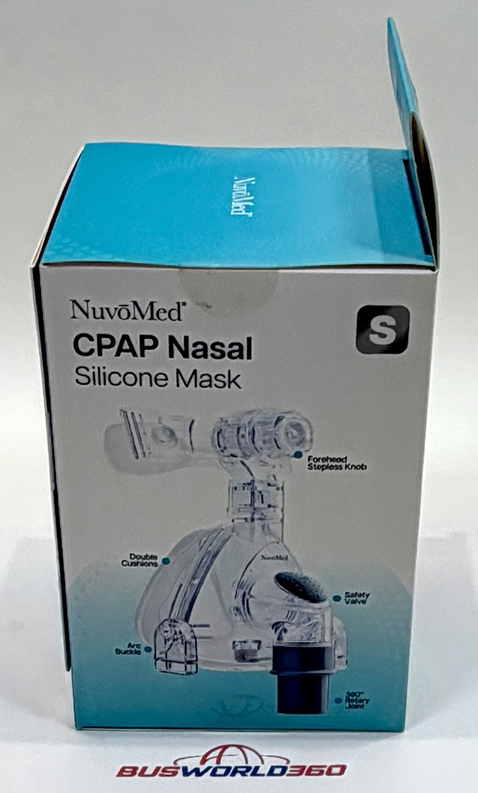 NuvoMed CPAP Nasal Silicone Full Face Mask Headgear Cushion - Size S Small - NEW
