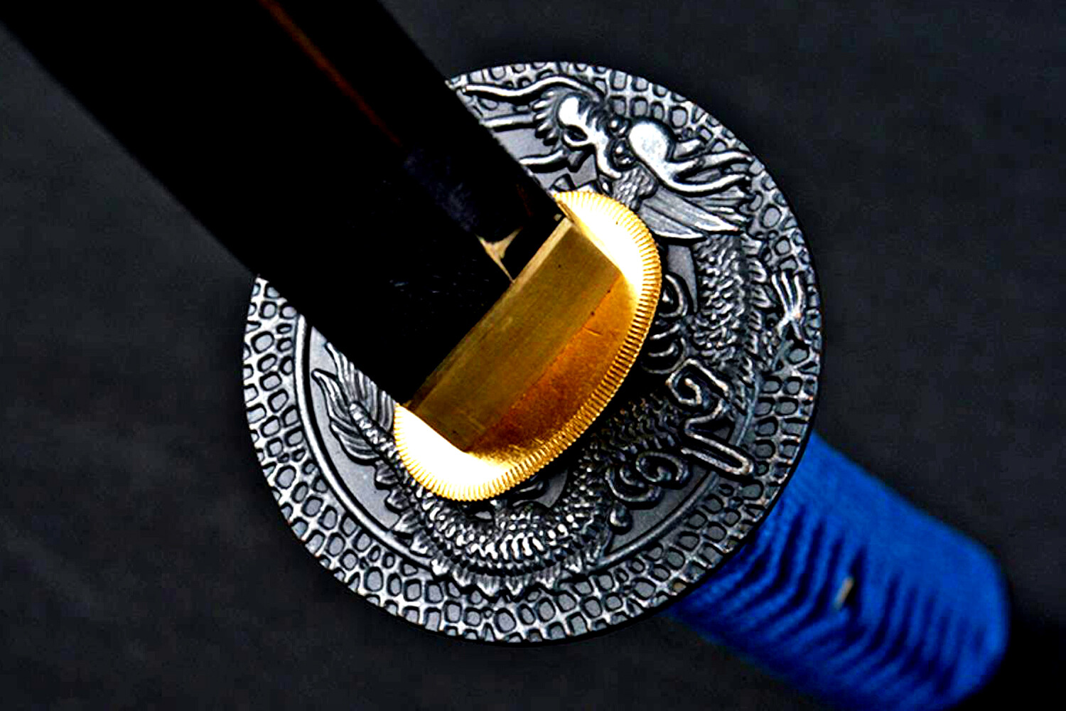 All Blue Katana 1095 Steel Battle Ready Japanese Samurai Sharp Functional Sword