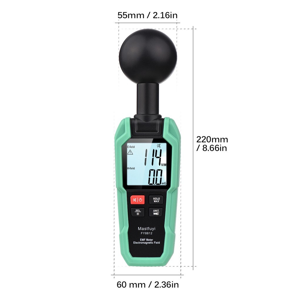 Mastfuyi EMF Meter Electromagnetic Field Tester High E5E2
