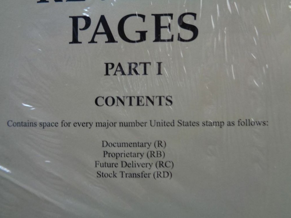 Scott US Revenue stamp collection pages parts 1 & 2 NEW 160RVN1 160RVN2