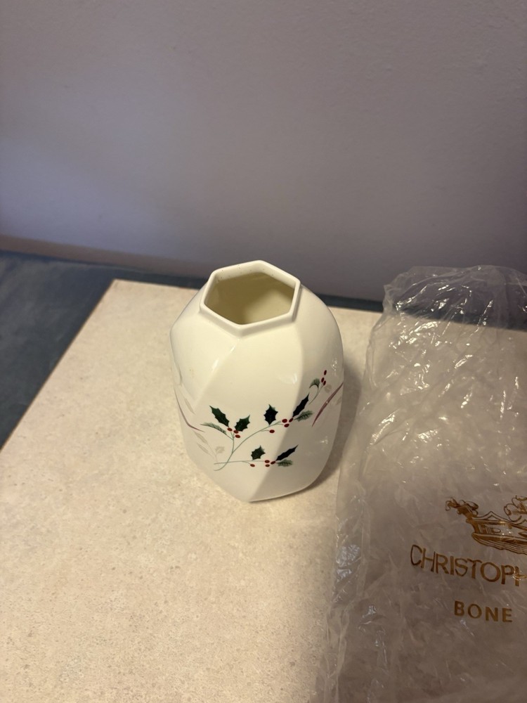 Christopher Stuart Holiday Splendor Bone China Vase
