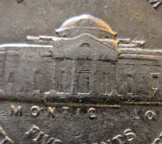 1983-P JEFFERSON REVERSE GREASE STRIKE ERROR, MISSING "EL", XF, CIRCULATED