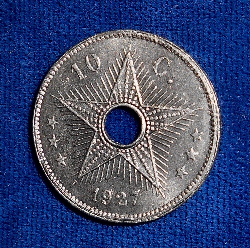 Belgian Congo 1927 BU 10 centimes
