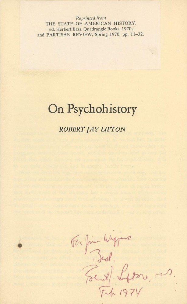 Robert Jay Lifton- Signed Book