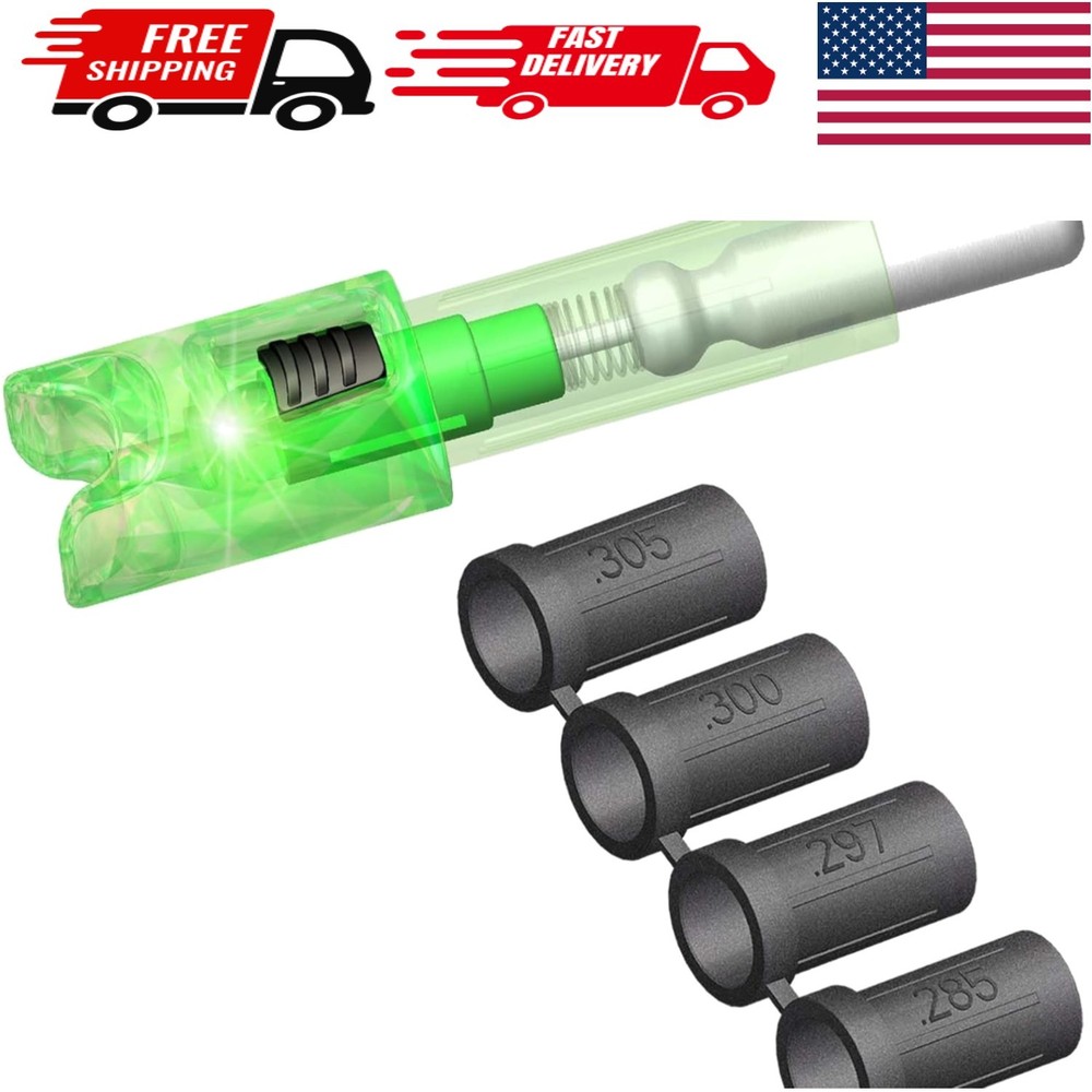 Bright & Long-lasting Lighted Nocks with Precision Bushings for Crossbow Use