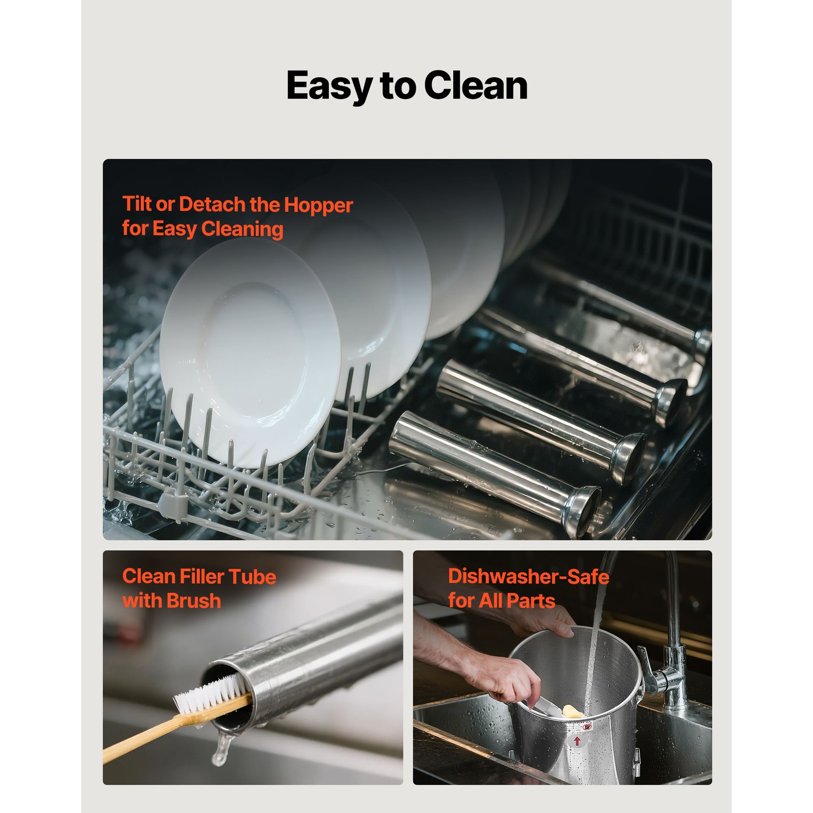 Uimoso Electric Sausage Stuffer 25 LBS / 12L Meat Press Filler Machine Stainless