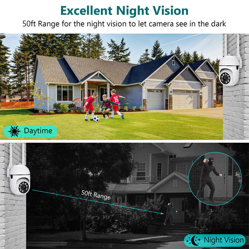 2-Pack Wireless 5G WiFi Security Camera System Smart Outdoor Night Vision 1080P