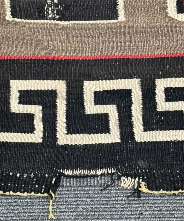 Navajo Crystal Rug ca. 1920 Size 74" L x 47" W Hand Woven Ranch Rug