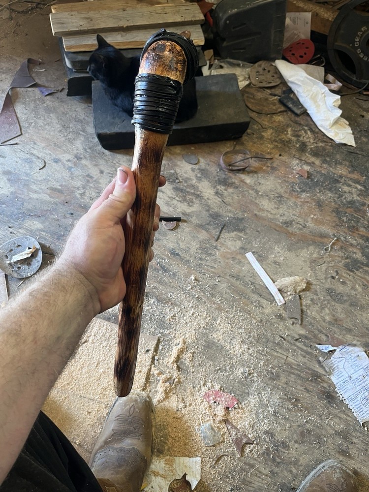 Otzi The Iceman Axe With Solid Copper Bit. Anjou Pear Wood.