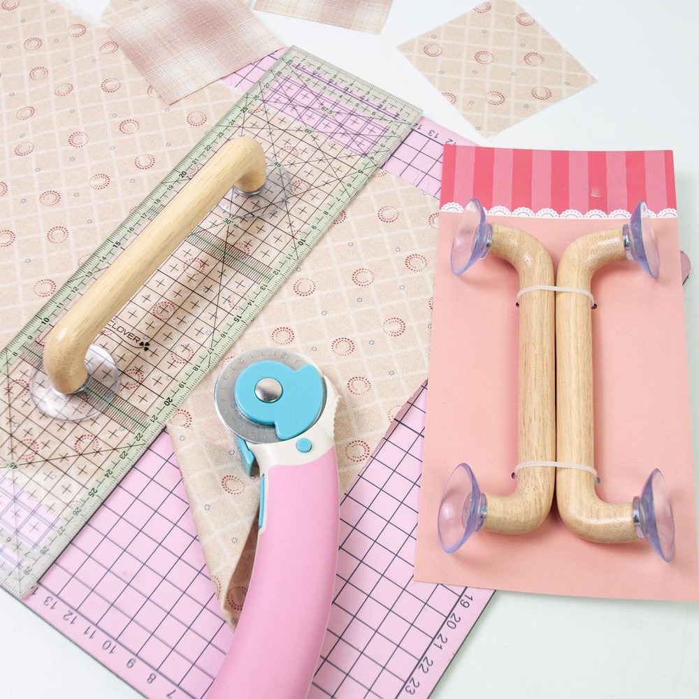DIY Sewing Tools Ruler Handle Suction Cup Handle for Quilting Patchwork Ruler