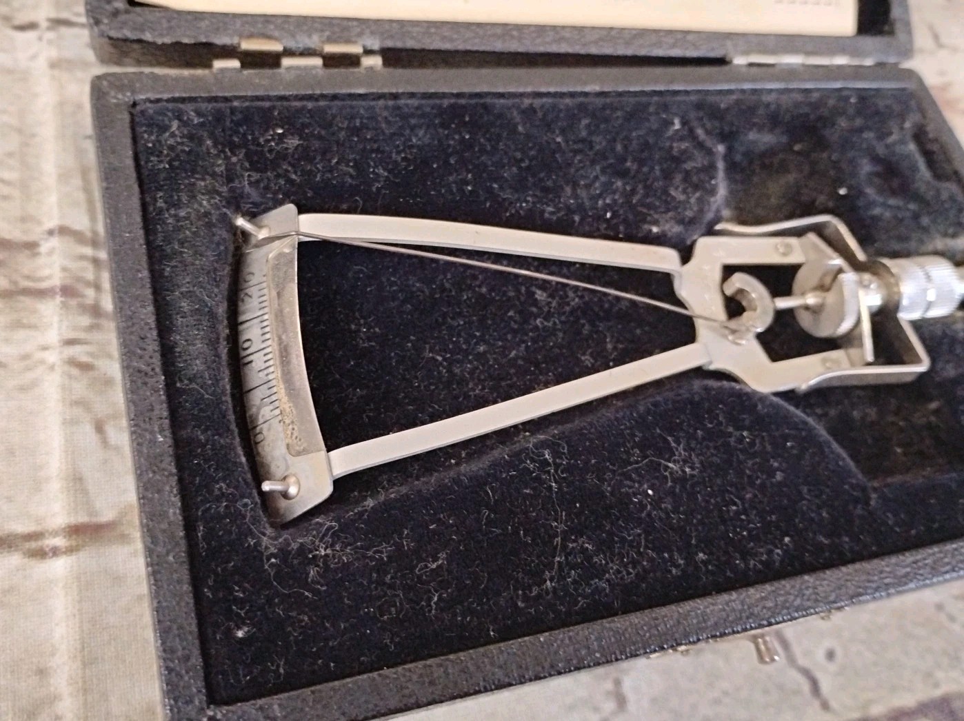 Vintage 1950's Professor Schioetz's Tonometer in Original Case w/Instructions