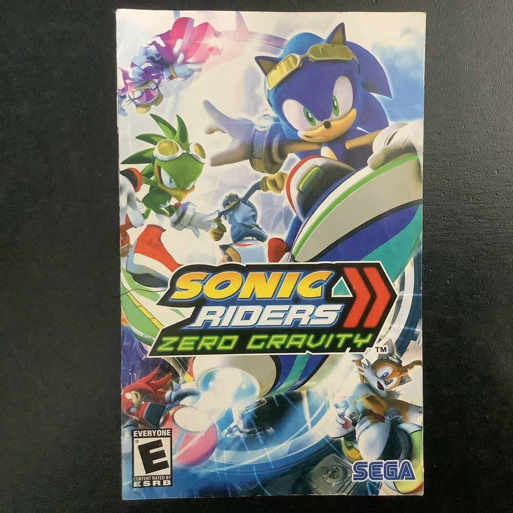 Sonic Riders Zero Gravity PS2 PlayStation 2 Instruction Manual Only