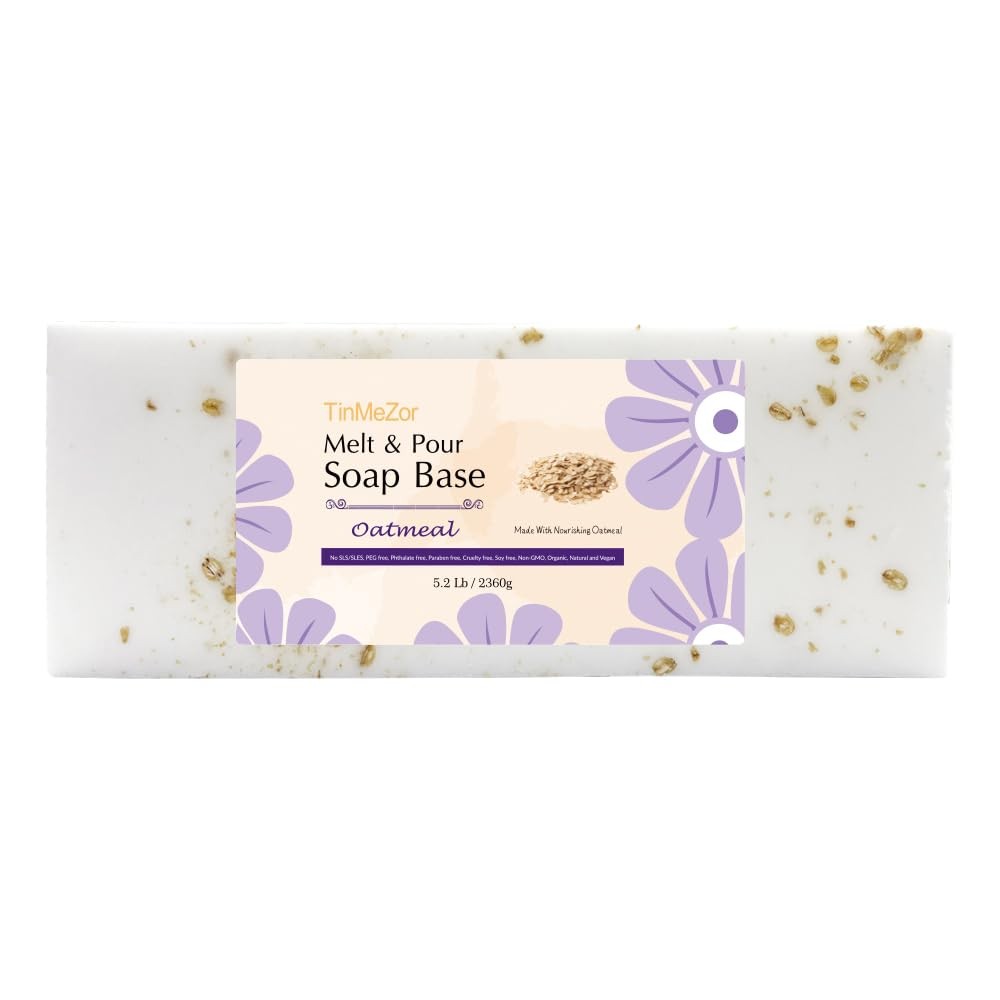 5.2LB Oatmeal Soap Base, DIY Handmade with Oatmeal Milk Melt and Pour Soap for C
