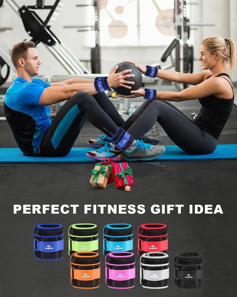 Adjustable Ankle Weights 1-10 LBS Pair with Removable Weight for Jogging, Gym...