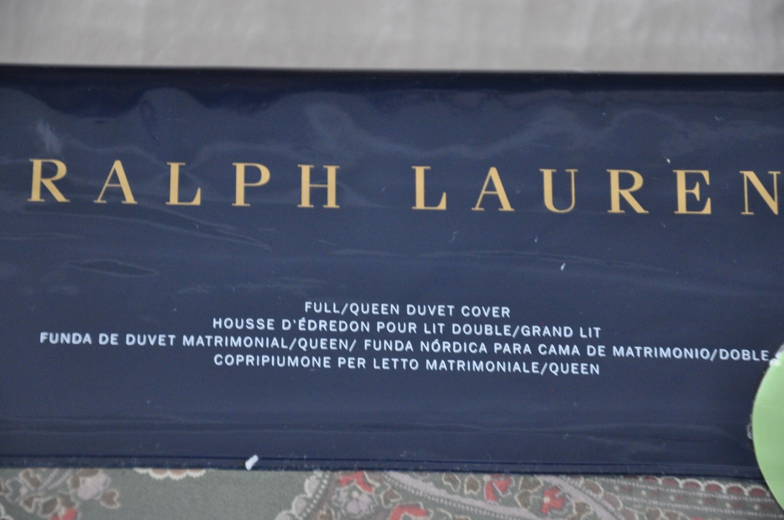 RALPH LAUREN FULL/QUEEN DUVET COVER HERITAGE PAISLEY SAGE MULTI ***NEW*** B881