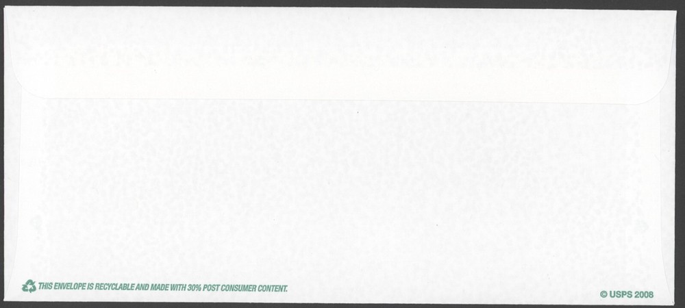 2008 Scott #U663 42c Elk, #9 Solid Stamped Envelope - Mint - Ashton/Potter