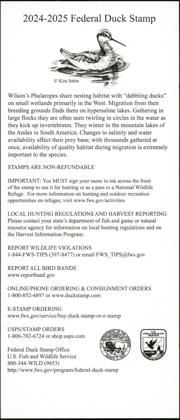 RW91B 2024 - E STAMP Federal Duck Stamp Similar to RW91A SCARCE MINT NH