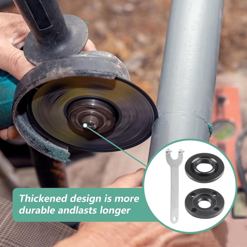 9pcs Angle Grinder Nuts, 1 Angle Grinder Wrench Spanner & 8 Angle Grinder Flange