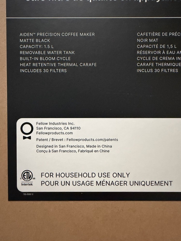 Fellow Aiden Precision Coffee Maker - Black