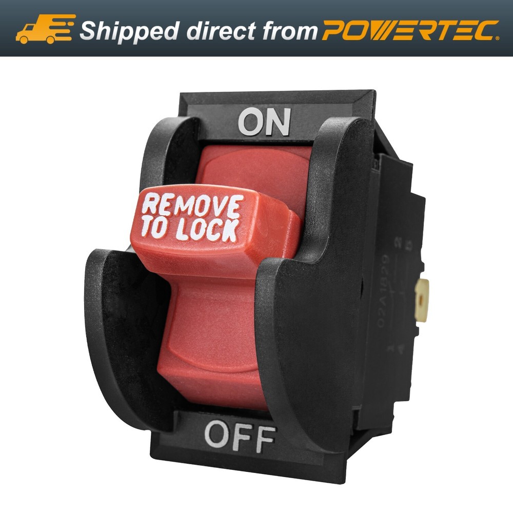 POWERTEC Toggle Safety Switch 110V 220V Push Button On/Off (71353)