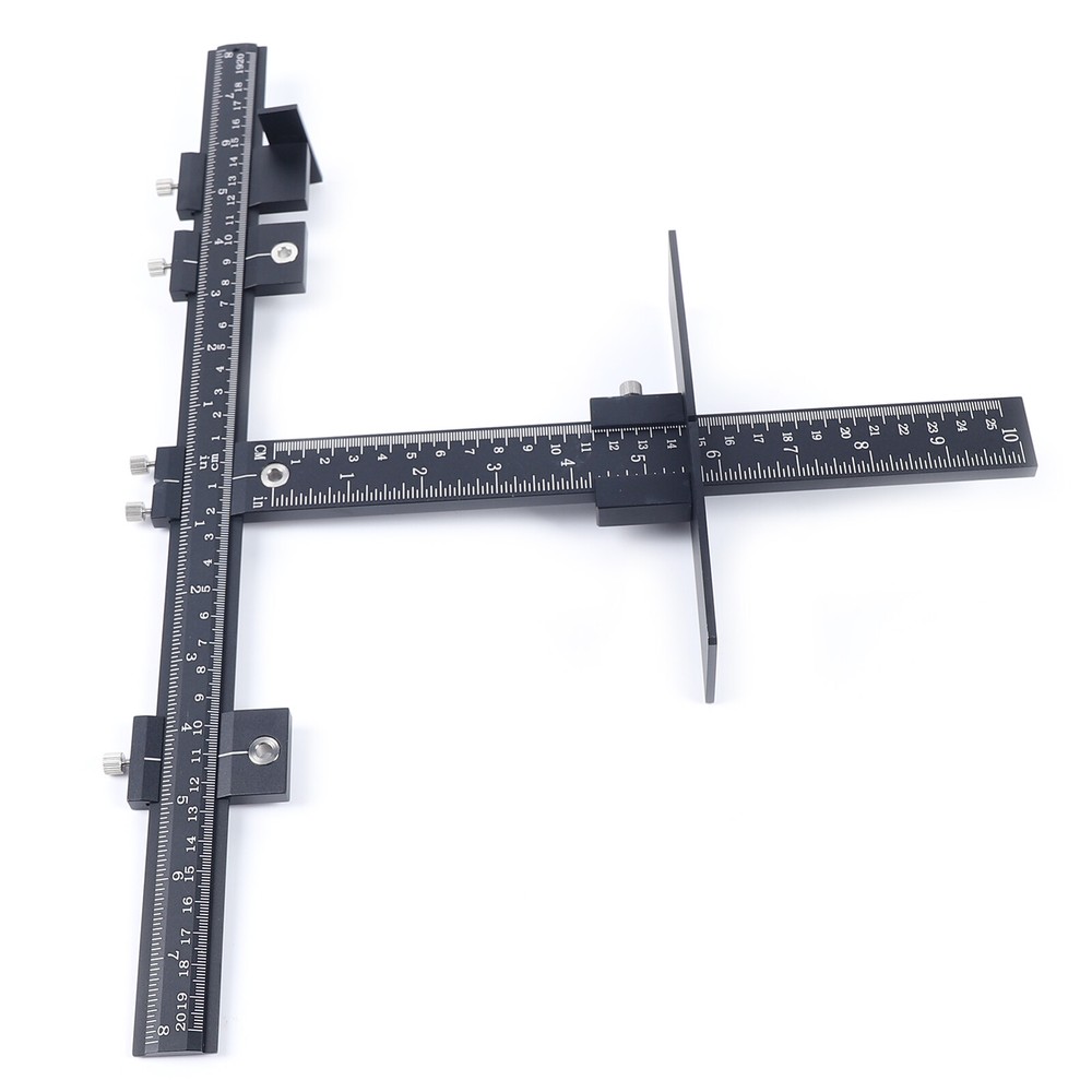Adjustable Position Ruler Cabinet Hardware Installation Jig Woodworking Tools US