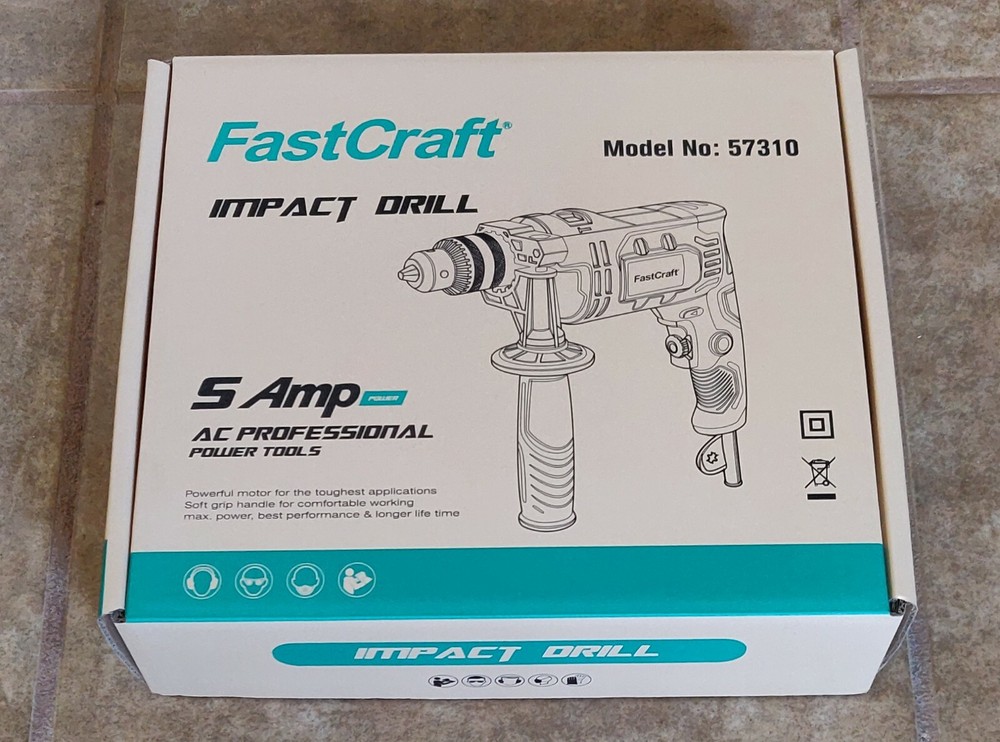 Impact Drill Driver +104pc Bits FastCraft High End Hammer Drill PRO Grade Corded