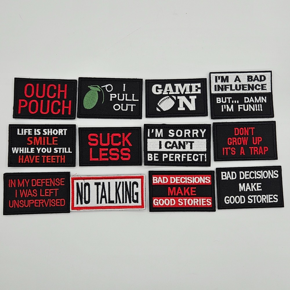 Funny Tactical Morale Patches – Hook & Loop – Choose Style – Vest Backpack Range