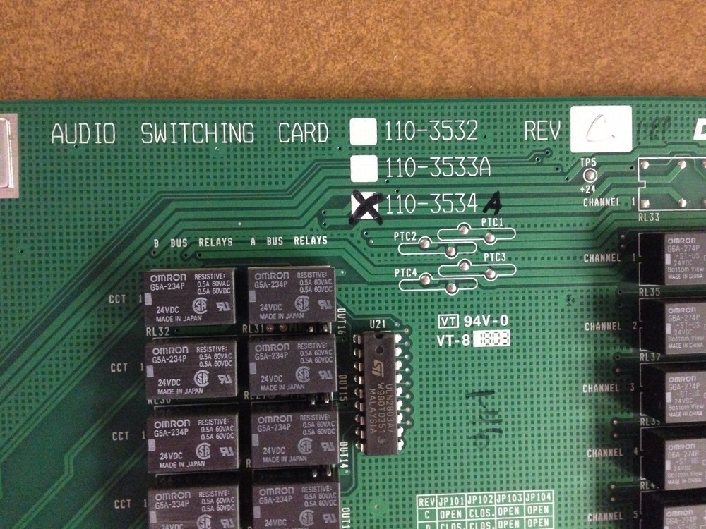 Dukane 110-3534A Audio Switching Card for a StarCall Intercom System