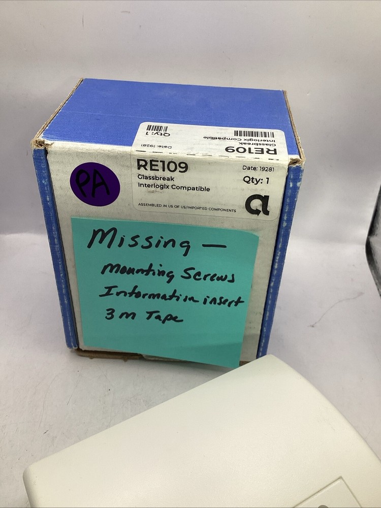 Alula RE109 Glassbreak Interlogix Compatible Security Sensor 🟣 *missing parts*