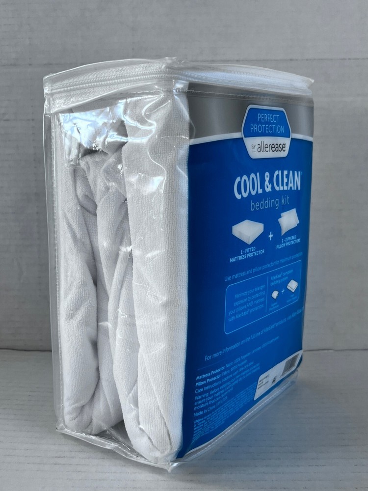 Allerease Perfect Protection Cool & Clean Bedding Kit 3pc - Full - BRAND NEW