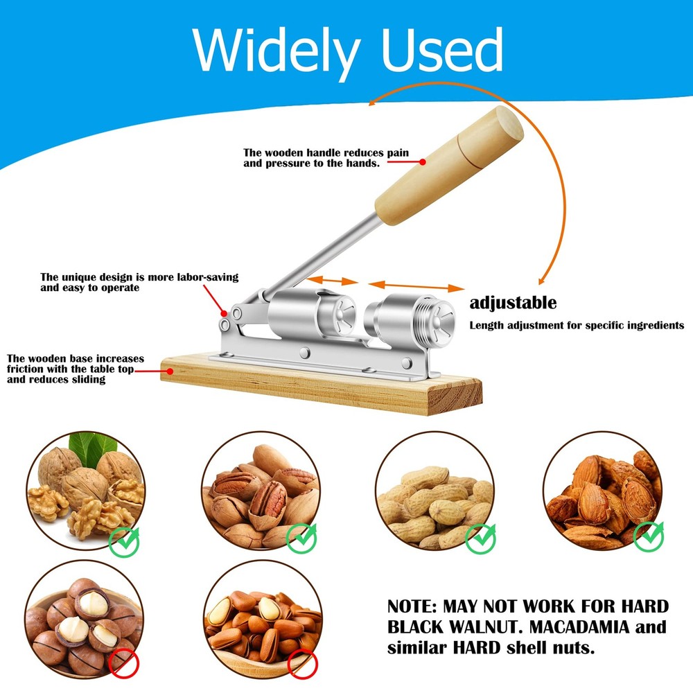 Nutcrackers for Nuts Nut Crackers for Pecans Heavy Duty Nut Cracking Tools Ad...
