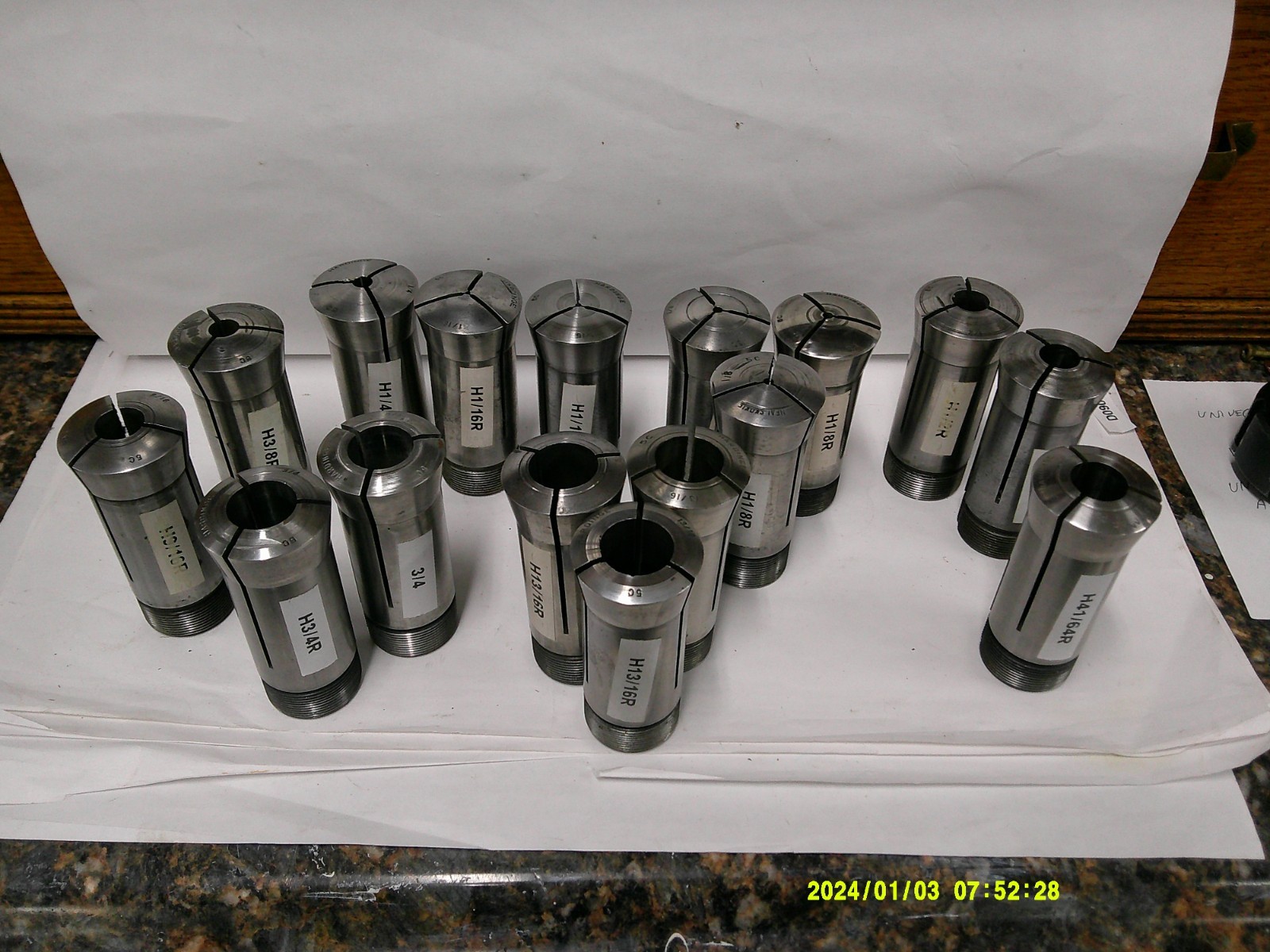 HARDINGE "BLEM" 5C COLLETS- Qty discount,  items 2+ ship free DWR