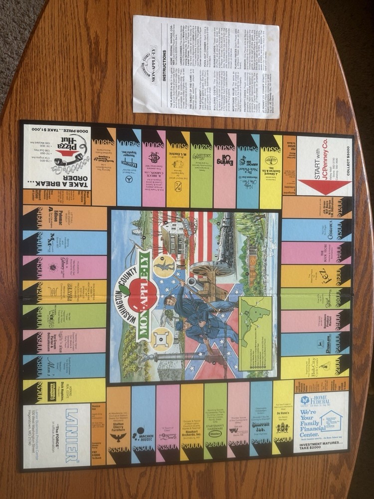 1983 Washington County Mon-Apple-ly - (Monopoly) Complete