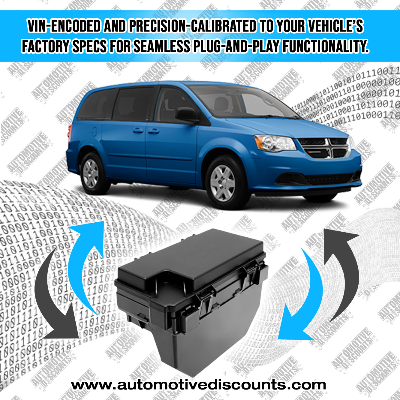 15-20 Dodge Grand Caravan REMANUFACTURED TIPM Fuse Box 68239606AA PLUG & PLAY