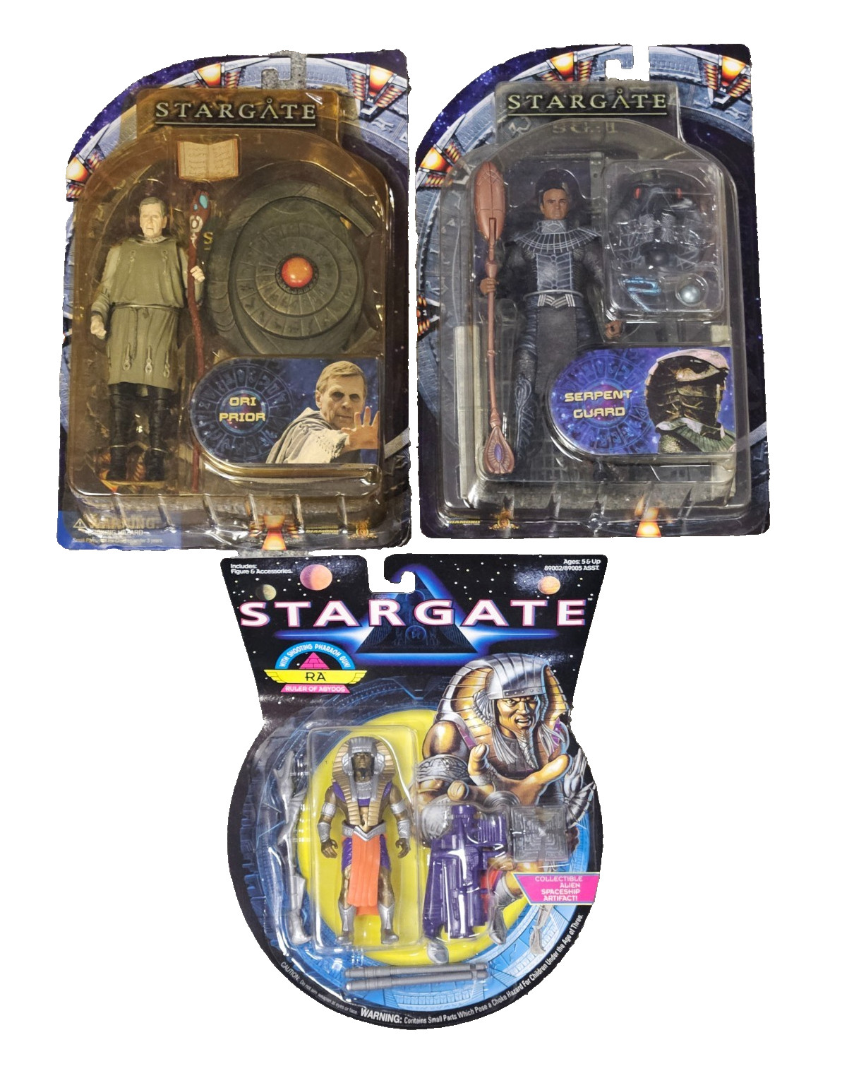 3 Stargate SG-1 Jaffa Serpent Guard 7" + Ori + Action Figure Diamond Select 2006