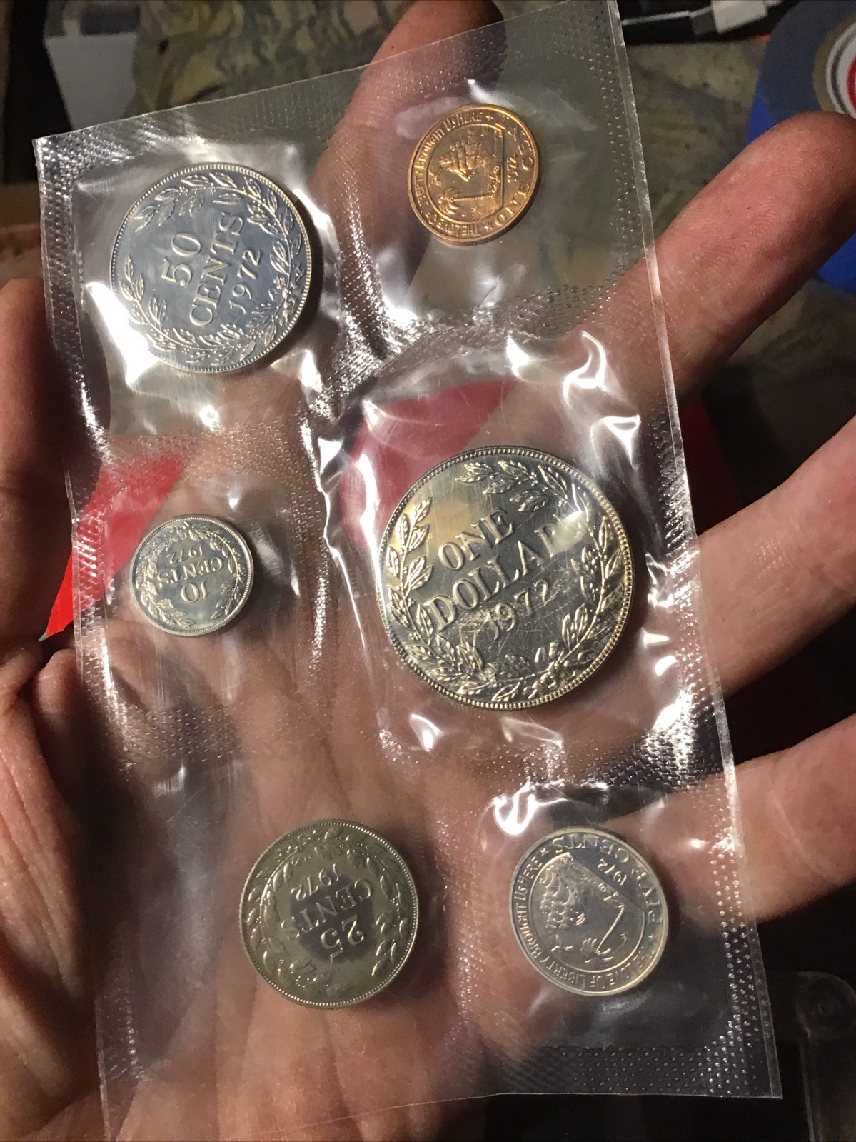 1972 RePublic Of Liberia Proof Set ,original Box,paperwork,&display Case