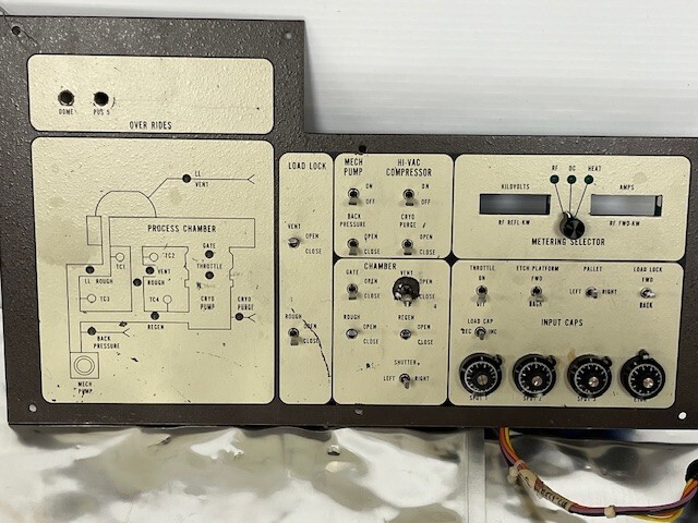 MRC Materials Research CORP. CONTROL DIAGNOSTICS CONTROL PANEL P/N 832-78-100