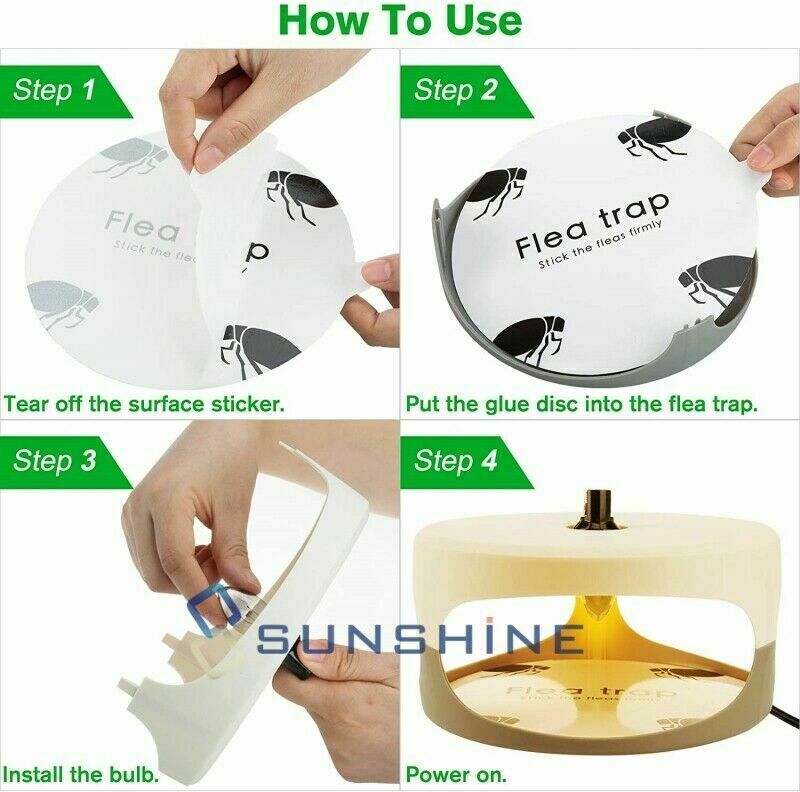 5Flea Trap Refill Discs Adhesive Sticky Pest Control Fly Replacement Trap Sticky