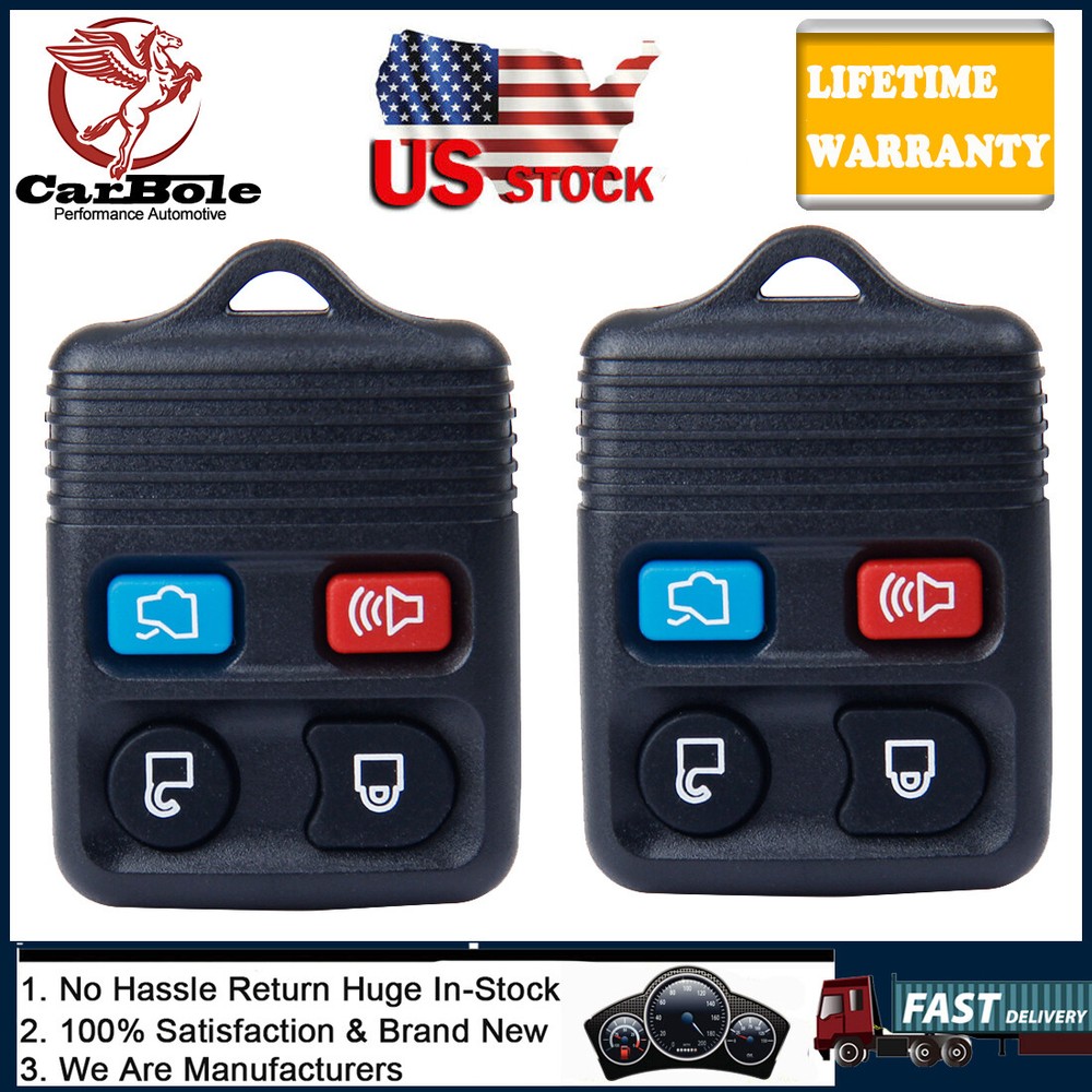 2Pcs Car Keyless Entry Remote Control Key Fob Clicker Replacement For Ford