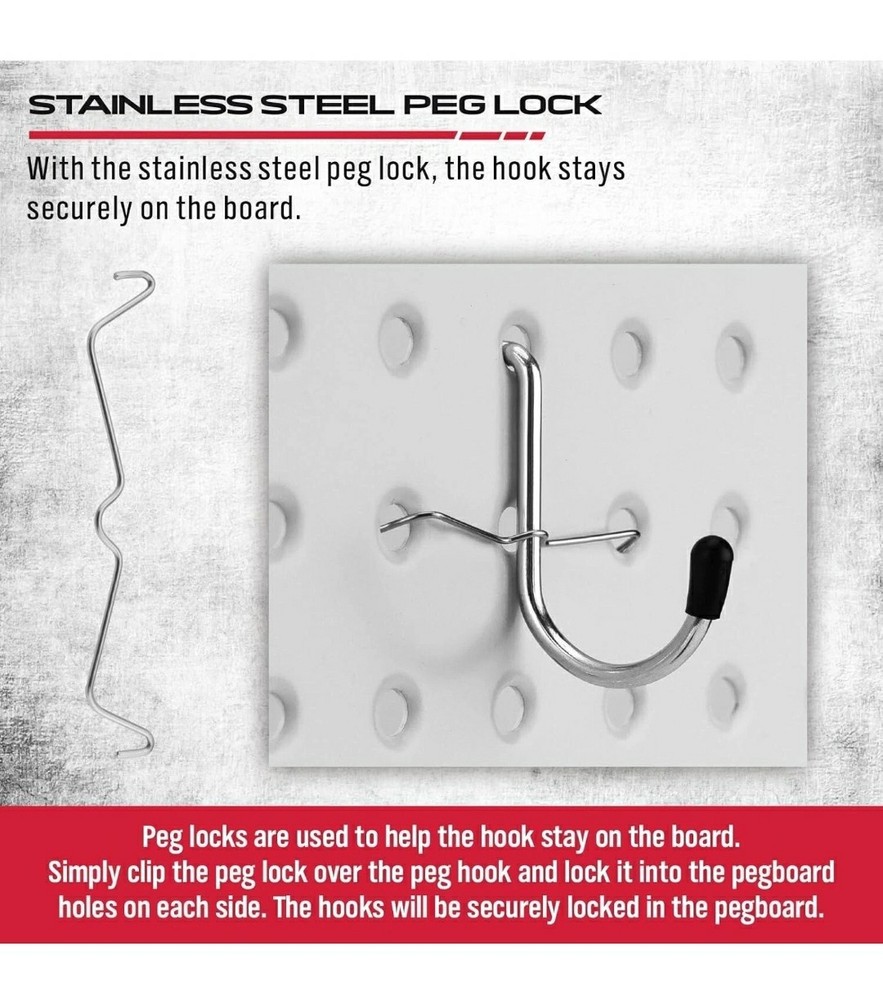 121 Pcs Pegboard Hook Assortment PegBoard Accessories, PegBoard Hooks, Pegboard