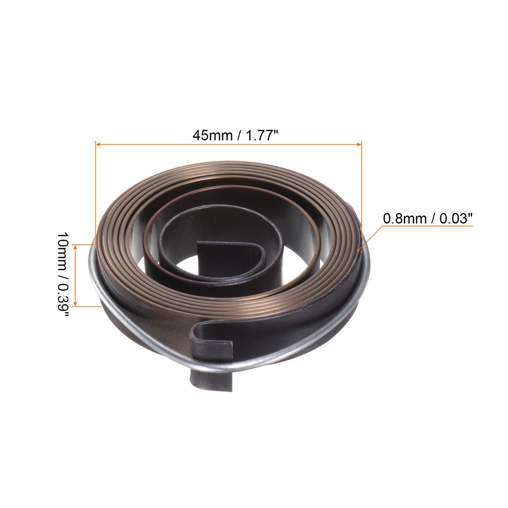 Drill Press Return Spring 45 x 10 x 0.8mm Quill Spring Feed Return Coil Spring