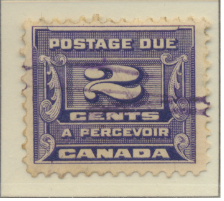 Canada Stamp Scott #J12, Used