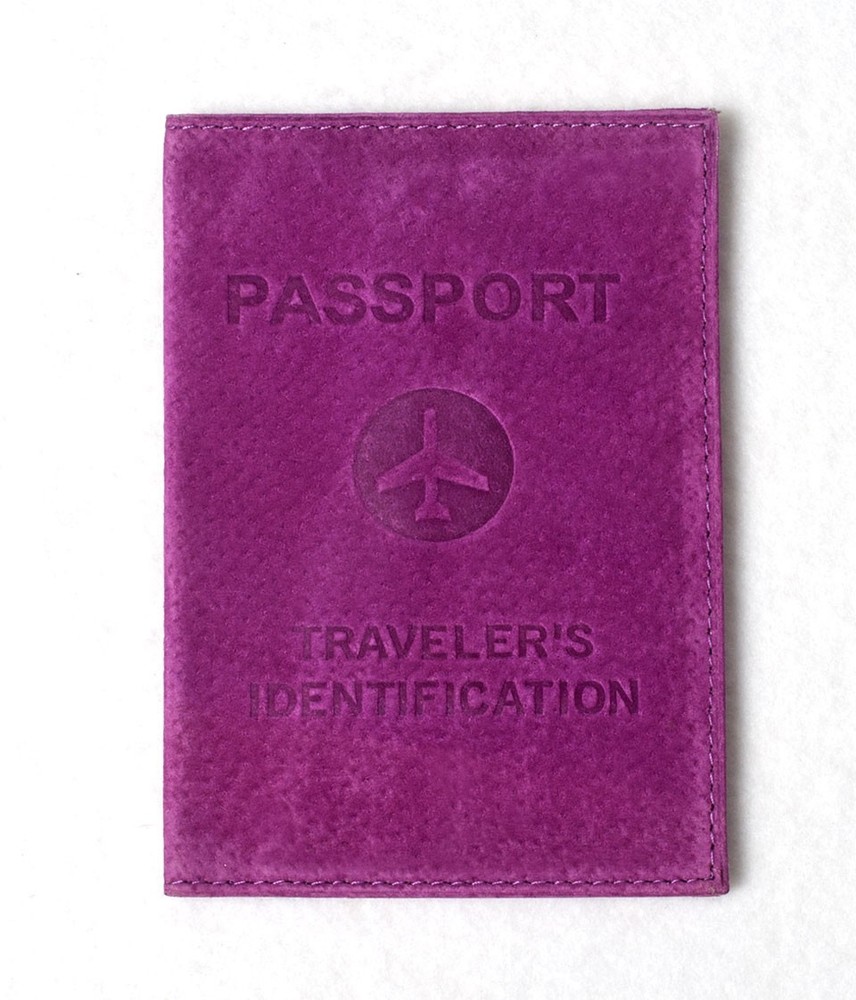 LEATHER (SUEDE) PASSPORT CASE