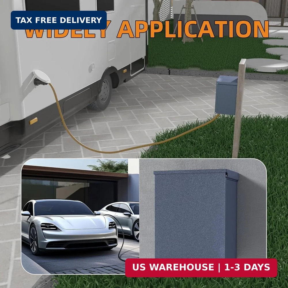 Temporary Power Outlet Panel Weatherproof, Thicker Prewired RV Electrical Panel