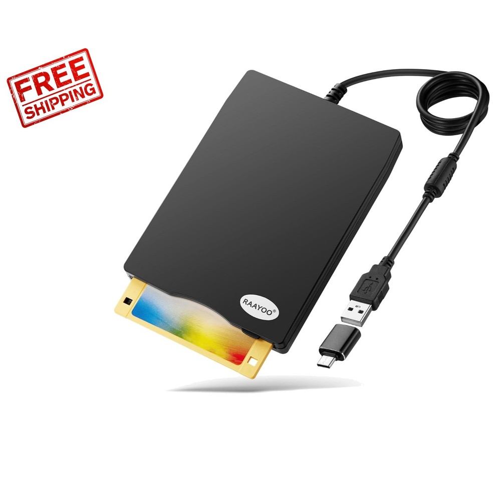Durable 3.5-Inch External USB Floppy Drive for Windows 11/10/8/7 Users